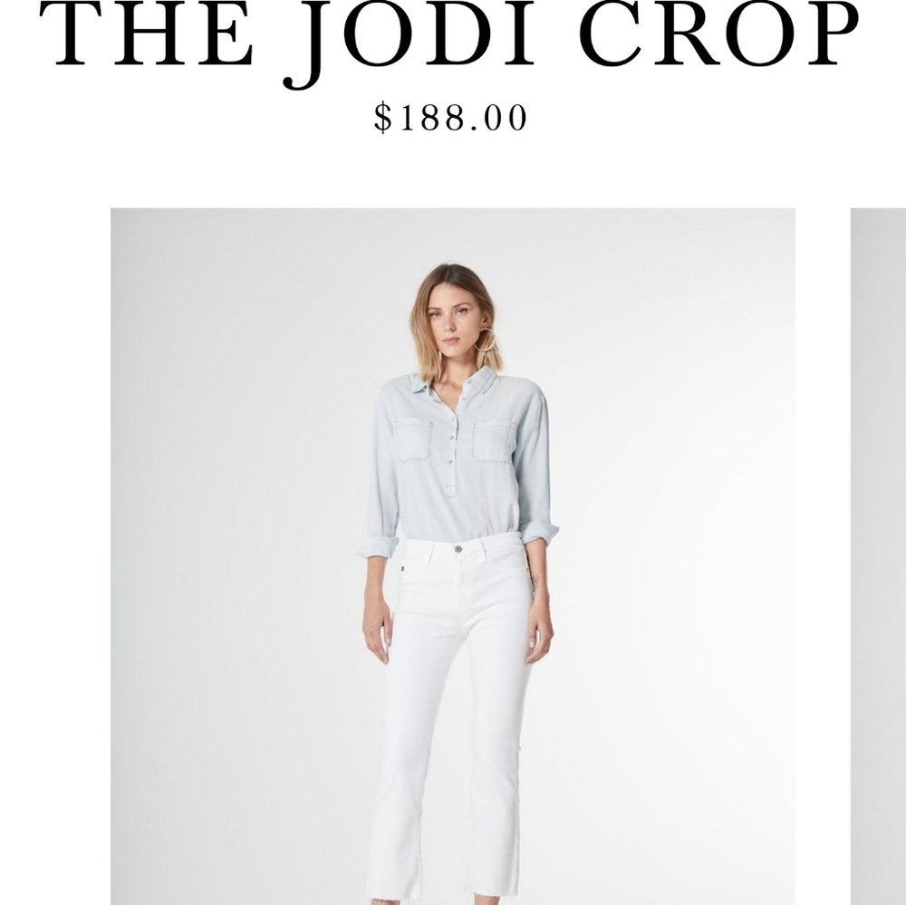 AG Jodi Crop White NWT